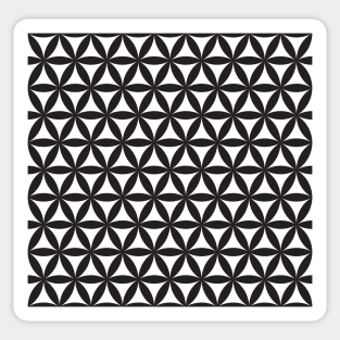 Black and white Seed of life pattern Sticker